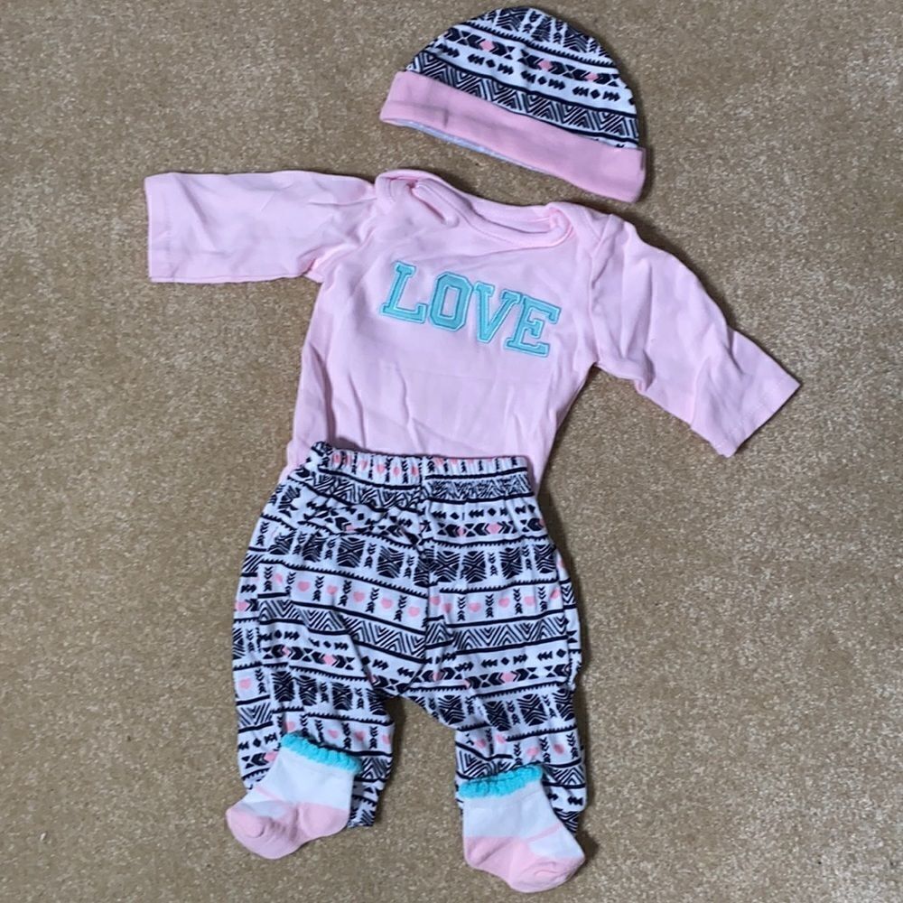 Reborn Baby Clothes Set - Pink Love